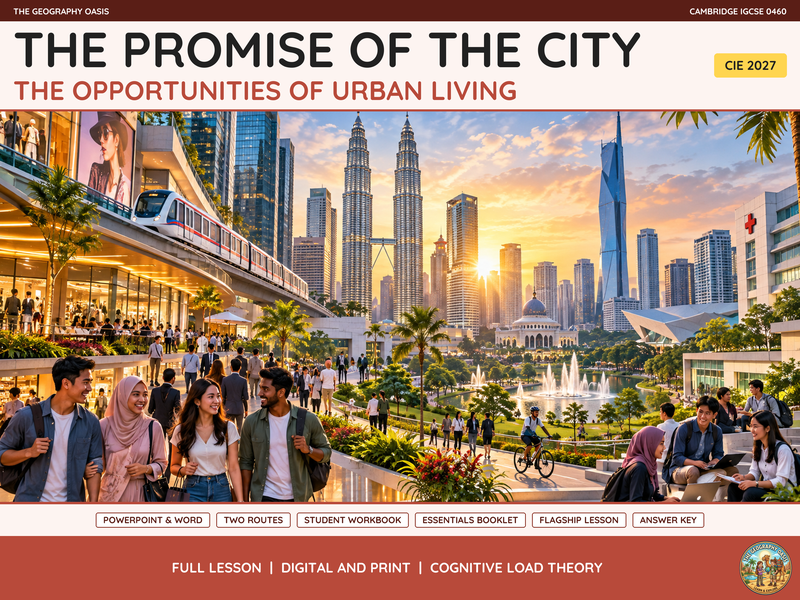 Opportunities of Urban Living | Geography Lessons, Slides & Workbook