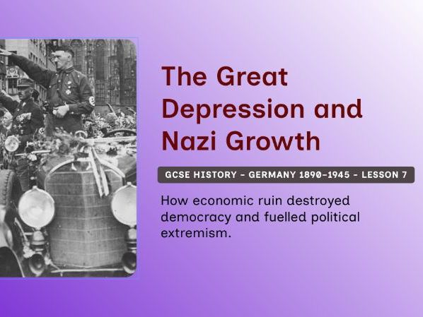 GCSE History - Germany 1890–1945 Lesson 7: The Great Depression and the Rise of Extremism