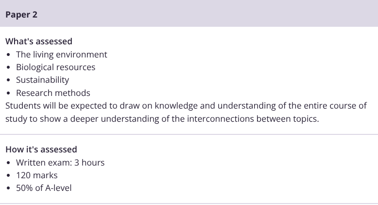 AQA Environmental Science Paper 2 bundle