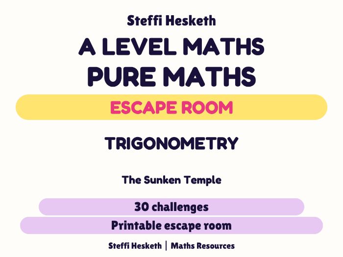 A Level Maths Trigonometry Escape Room | The Sunken Temple | 30 Challenges
