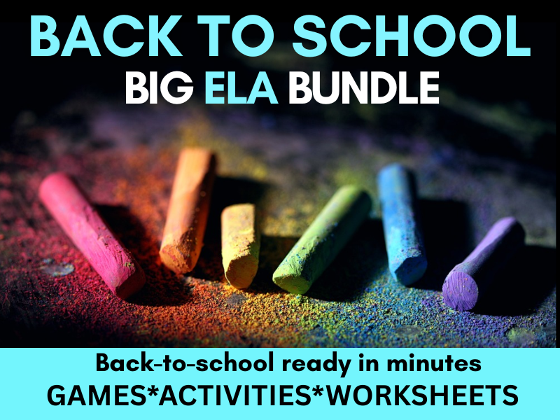 Back to School ELA Activities Bundle | Icebreakers, Games, & First Week Fun