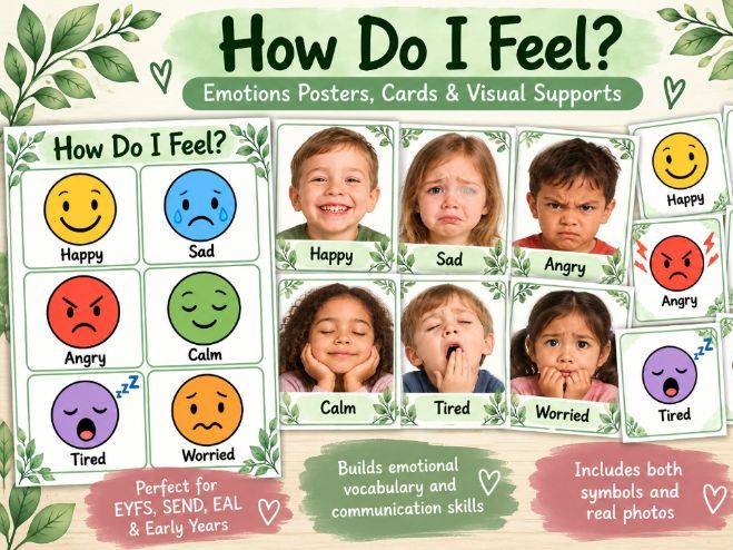 How Do I Feel? – Emotions Visuals & Feelings Resources | EYFS / SEND / EAL