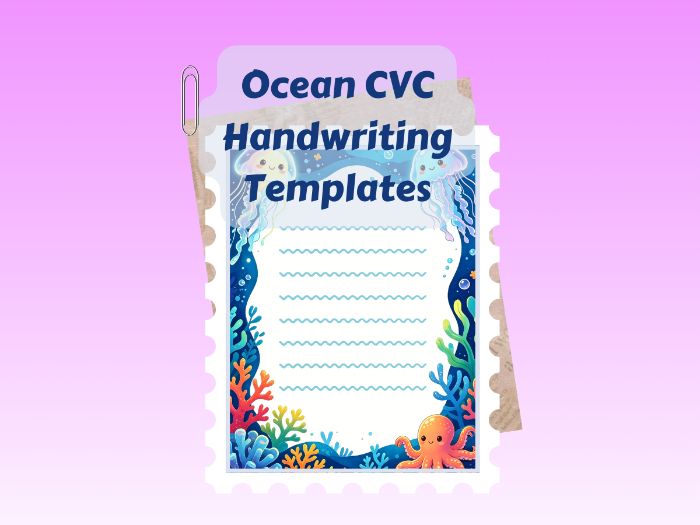 Under the Sea CVC Handwriting Template Pack (3 Designs)