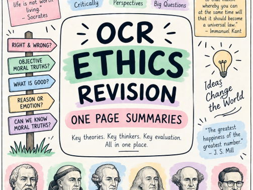 Ethics OCR: One Page Revision Summaries - Every topic