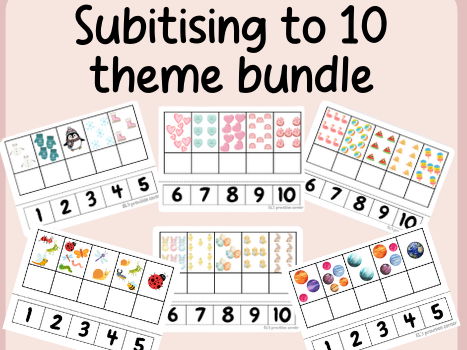 Subitising to 10 theme bundle