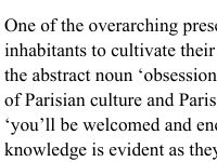 Fine French Food A-level Paris Anthology