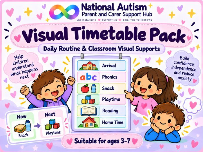 ASD Visual Timetable Pack Ages 3–7