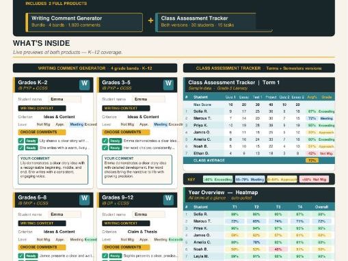 Writing Report Card Pack | Comment Generator + Class Tracker | K–12