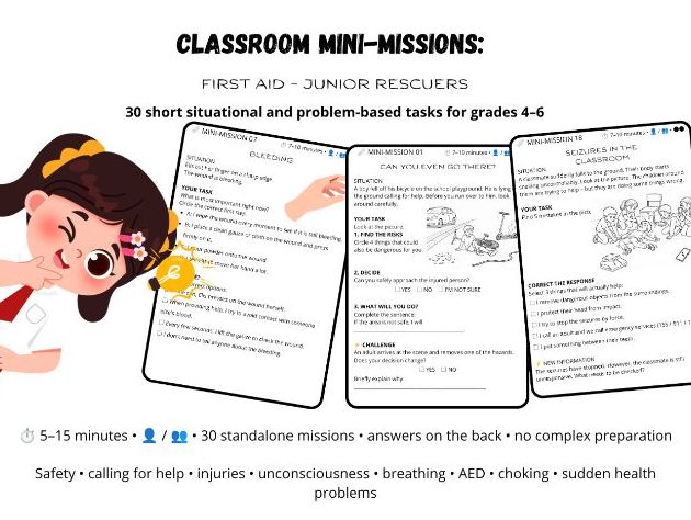 First Aid Mini-Missions | 30 Scenario-Based Activities for Grades 4–6