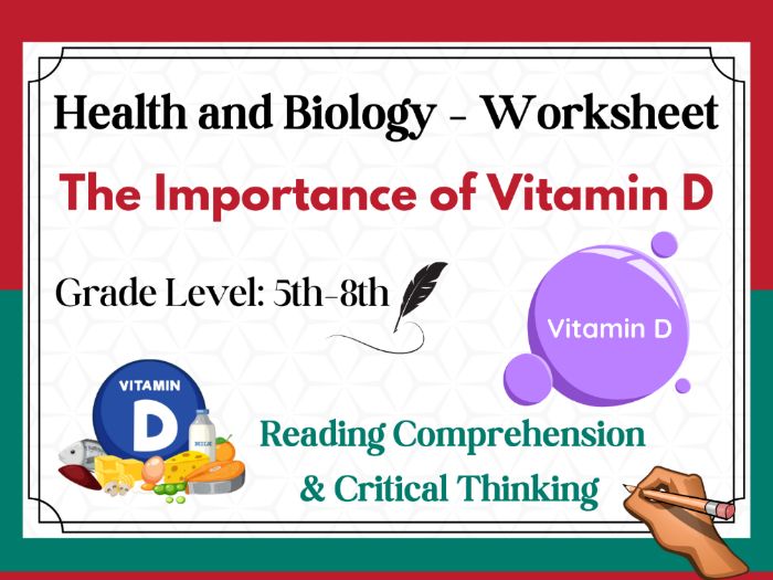 The Importance of Vitamin D: Reading Comprehension Passages & Questions ...