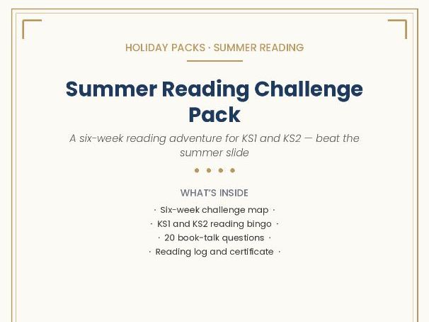 Summer Reading Challenge Pack