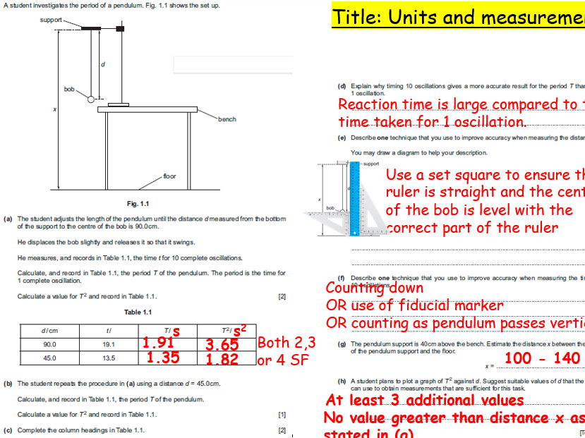 SI Prefixes, Length and Time,  for IGCSE Physics 0625 CIE Unit 1