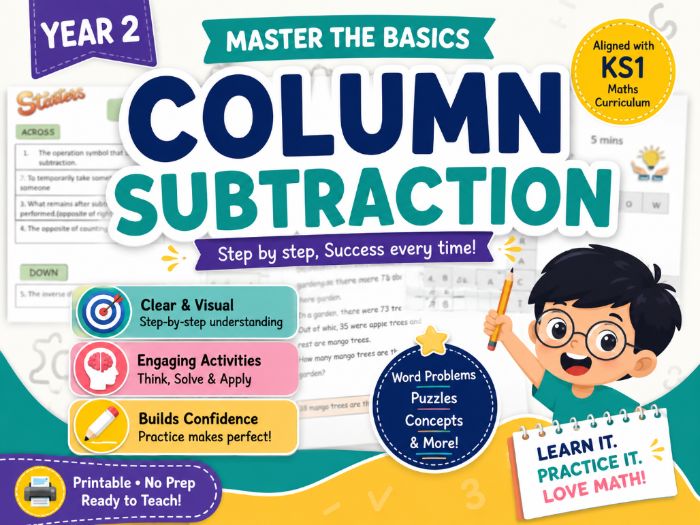 Year 2 Column Subtraction with Regrouping Lesson Pack | PPT, Adaptive Worksheets & Lesson Hooks