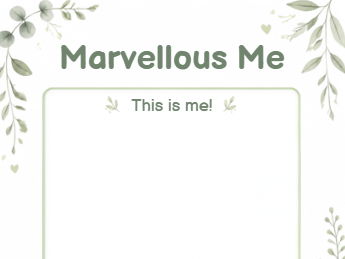 All About Me - EYFS self portrait and early writing activity
