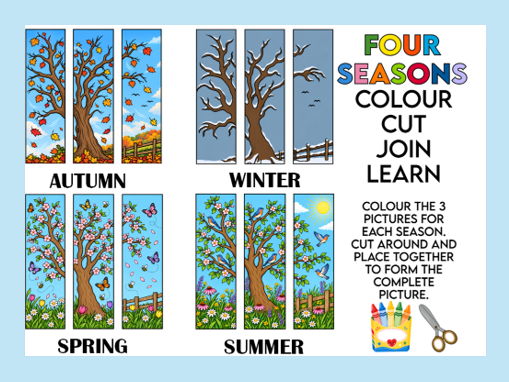 4 Seasons Craft Colour, Cut, Join, Learn