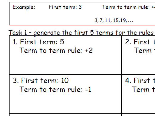 Sequences - generate and next term