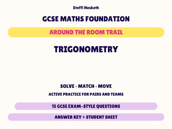 GCSE Foundation Maths Trigonometry | Around the Room Trail