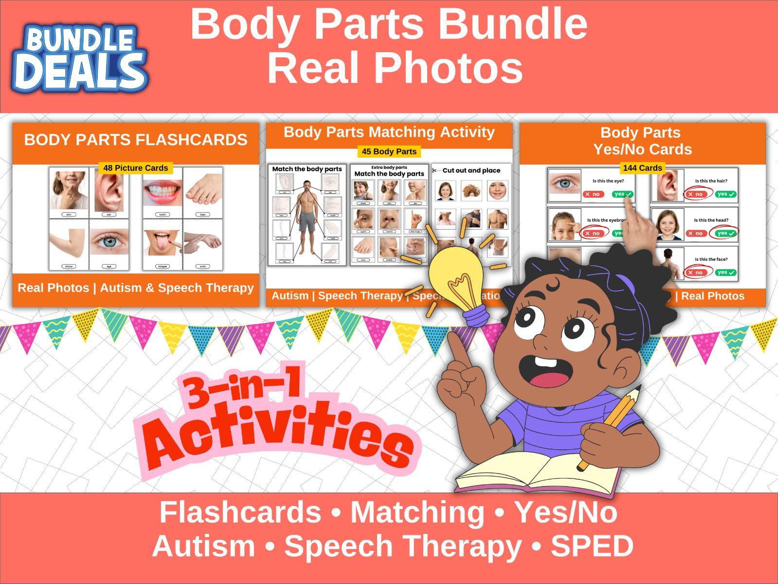 Body Parts Bundle Real Photo Activities