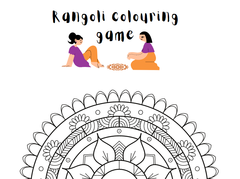 Rangoli Colour-in Activity