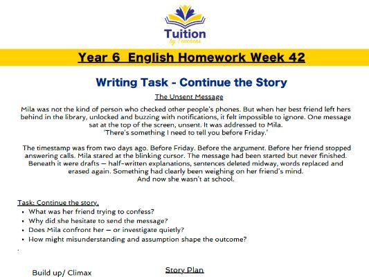 42. Year 6 Creative Writing & Spelling