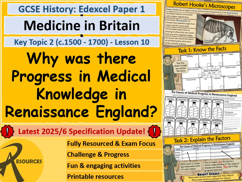 Medical Progress in the Renaissance - Medicine in Britain - GCSE History - Lesson 10