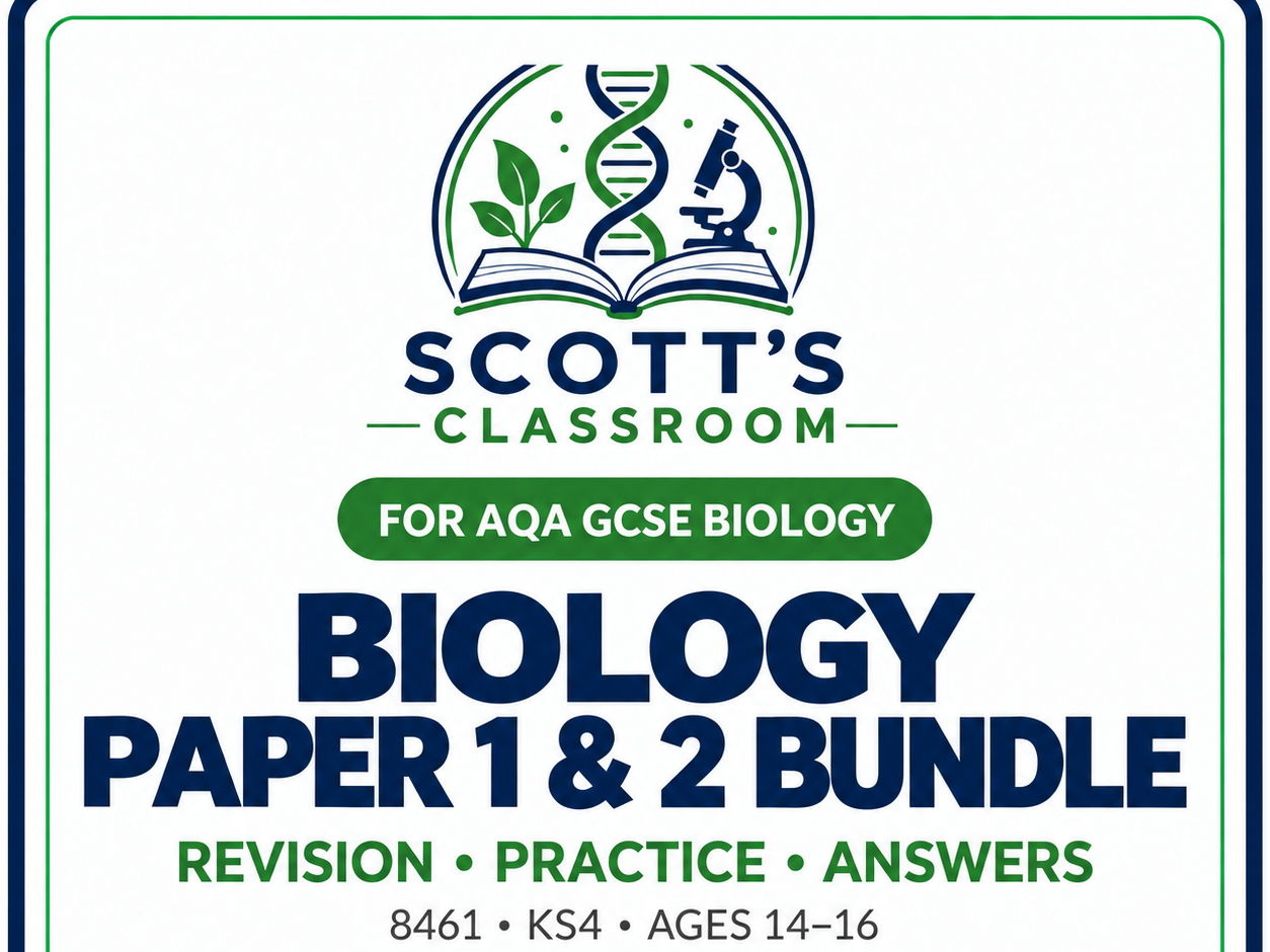AQA GCSE Biology Paper 1 & 2 Revision Workbooks with Answers