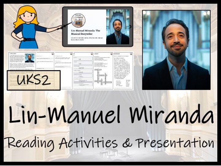 Lin-Manuel Miranda Reading Comprehension Activities | Year 5 or Year 6