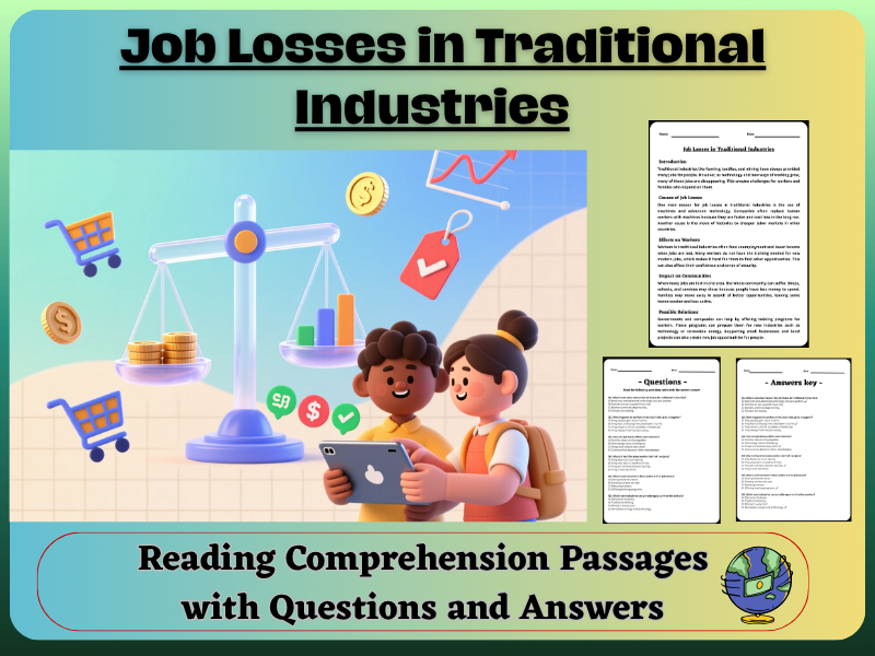 Job Losses in Traditional Industries: Reading Comprehension – Fun, Interactive & Ready-to-Print