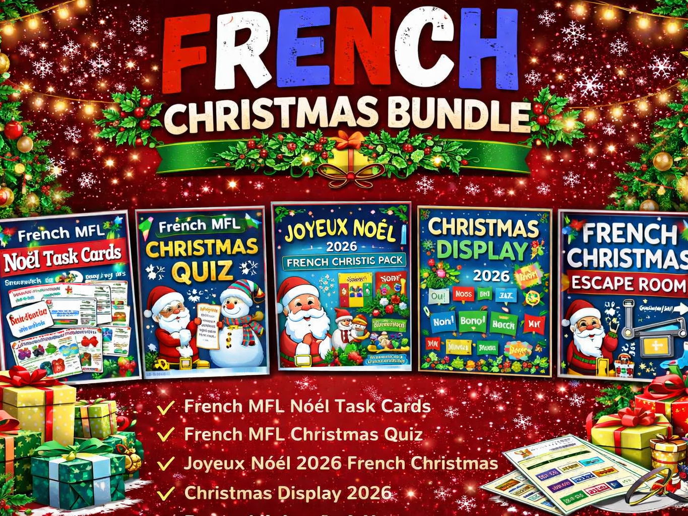 French Noel Christmas End of Year