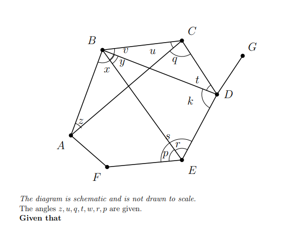 Angles of a Triangle and Quadrilateral