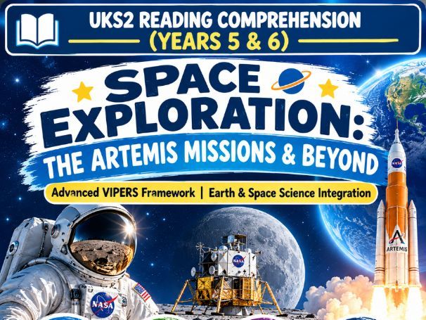 UKS2 Reading Comprehension: Space Exploration & Artemis Missions | Years 5 & 6 VIPERS Worksheets
