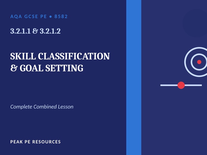 AQA GCSE PE (8582) - 3.2.1.1 & 3.2.1.2 Classification of Skills & Goal Setting | Lesson (37 Slides)