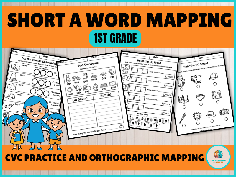 Short A Word Mapping Worksheet - CVC Practice
