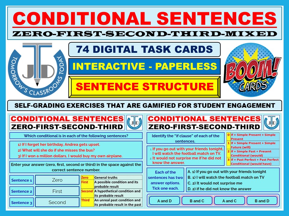 CONDITIONAL SENTENCES: 74 BOOM CARDS