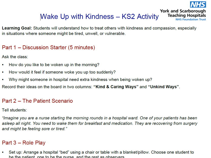 Kindness and Compassion - Waking a Patient