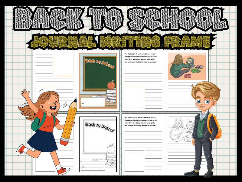 Back to School Journal Writing Frame – First Week Reflection Activity
