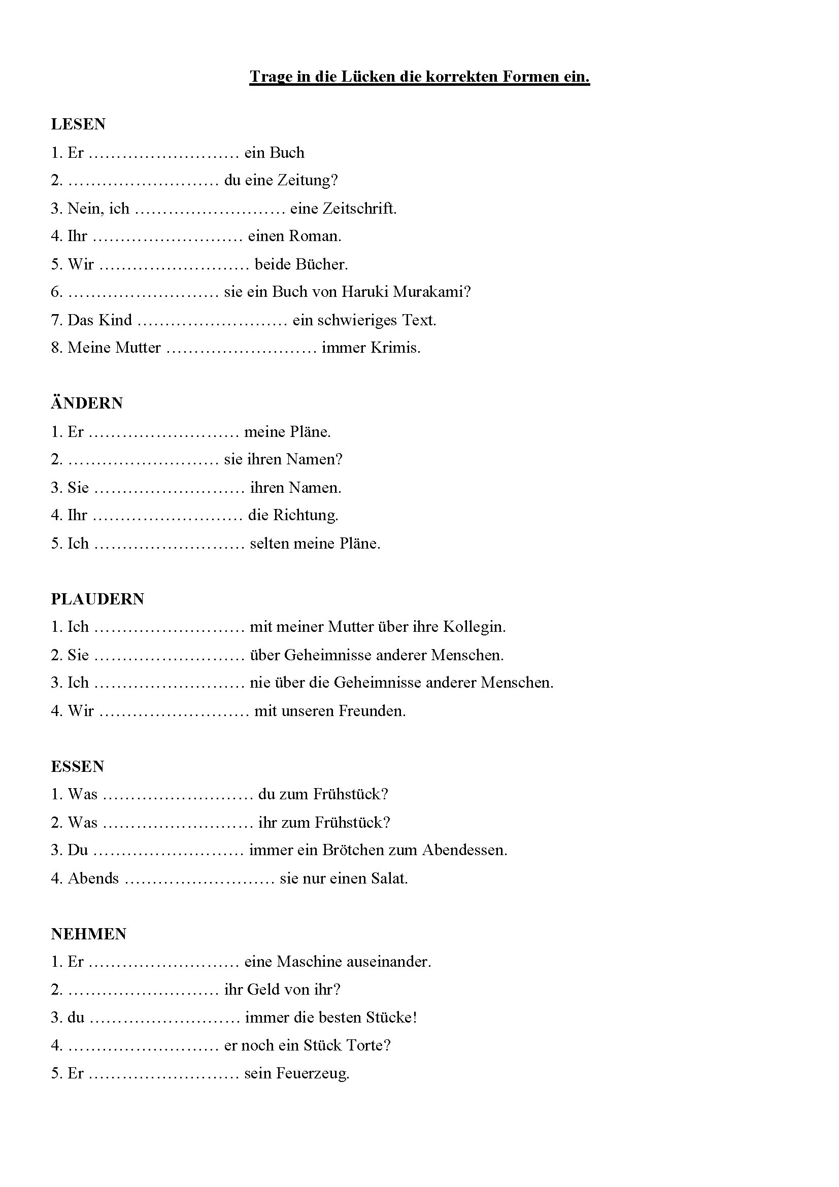 german grammar practice