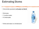 OCR A Level Earth's Life support systems: Lesson 2  Stores of water