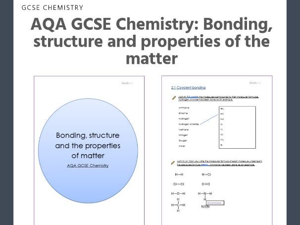 AQA GCSE Chemistry: Bonding, Structure and the Properties of Matter Workbook