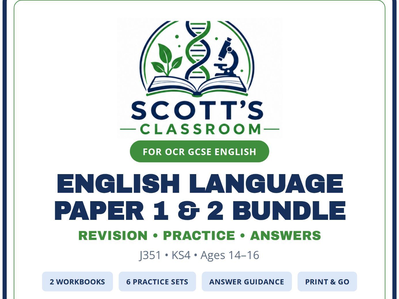 OCR GCSE English Language Paper 1 & 2 Bundle | J351