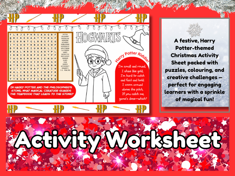 Christmas Harry Potter: Activity Sheet