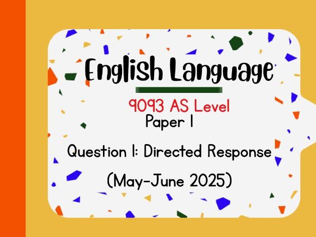 AS English (9093) | Directed Response