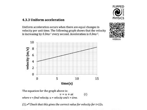 Uniform acceleration