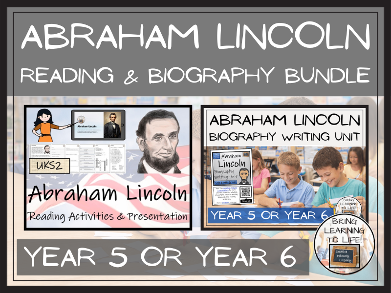 Abraham Lincoln Reading Comprehension & Biography Bundle | UKS2