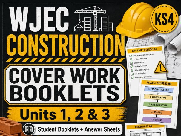 WJEC Level 1/2 Award in Constructing the Built Environment Cover Work Booklets & Answers