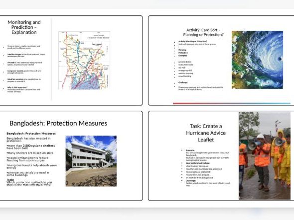 AQA GCSE Geography Reducing the effects of tropical storms