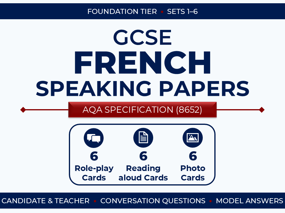 AQA GCSE French (2026) – Complete Foundation Speaking Bundle