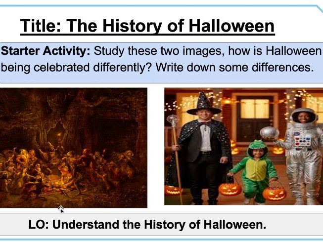 History of Halloween Escape Room Lesson
