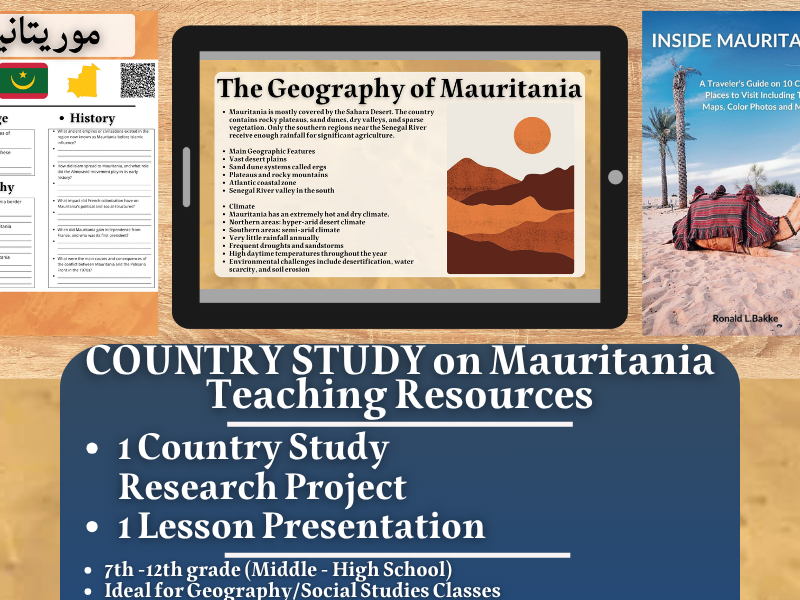 Country Study Teaching Resources - Mauritania - Social Studies + Geography