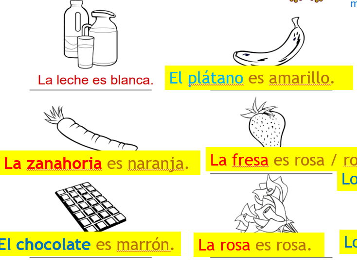 Colours - Colores - Spanish KS2/3 Bundle of 2 Lessons Mi Color favorito